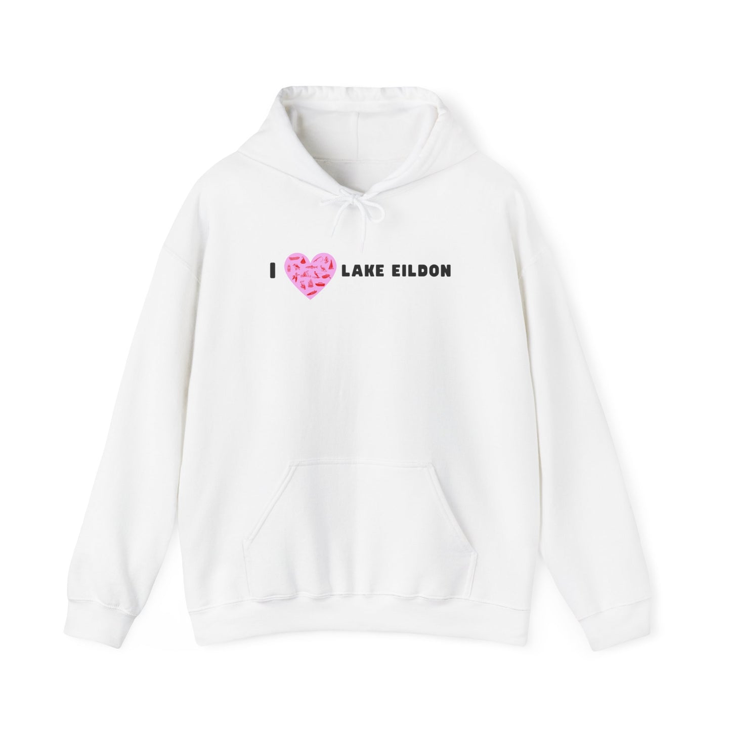 Lake Eildon Love, Hoodie in White