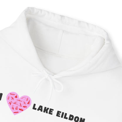 Lake Eildon Love, Hoodie in White