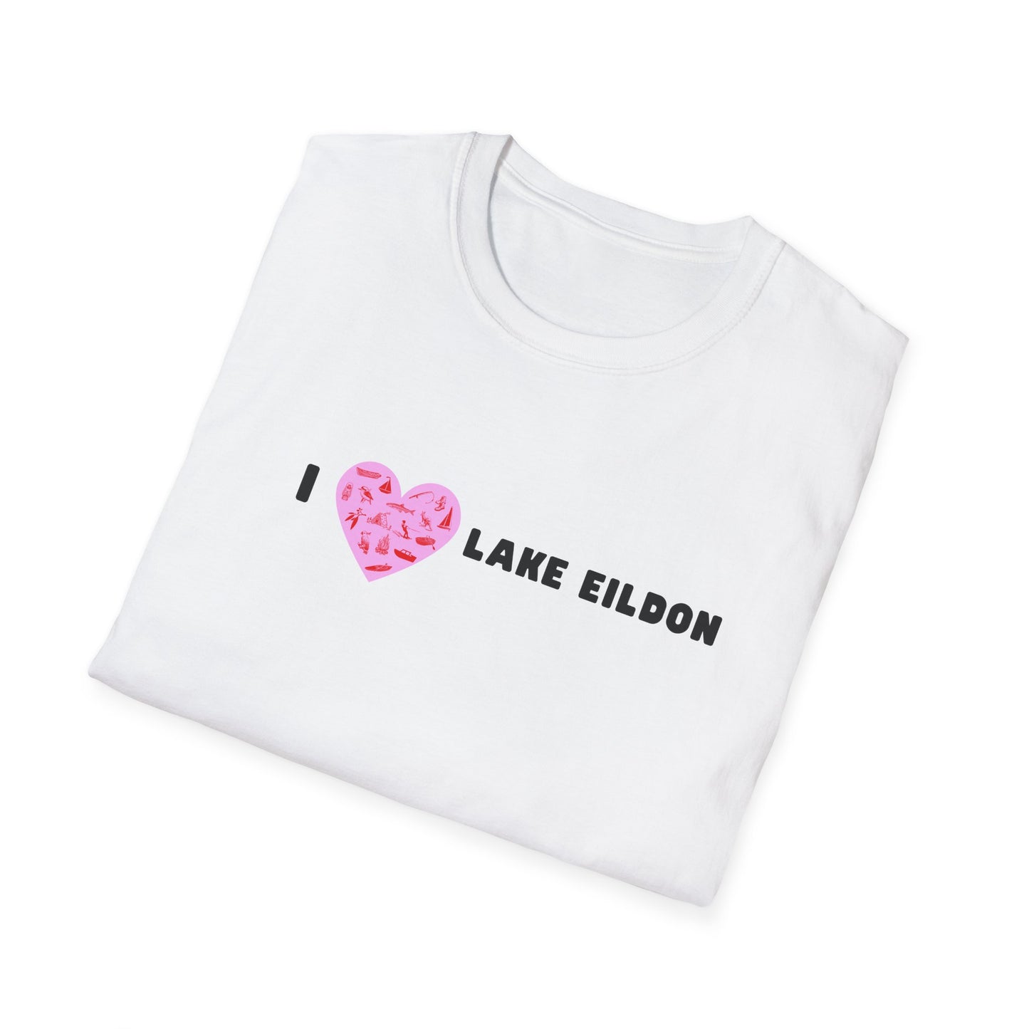 Lake Eildon Love, T-Shirt in White