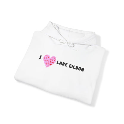 Lake Eildon Love, Hoodie in White