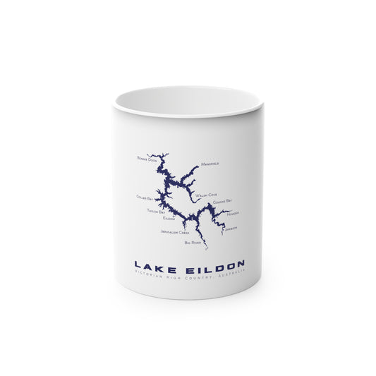 Lake Eildon map coffee mug colour changing