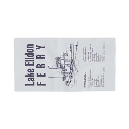 Lake Eildon Ferry Beach Towel in Silver Grey