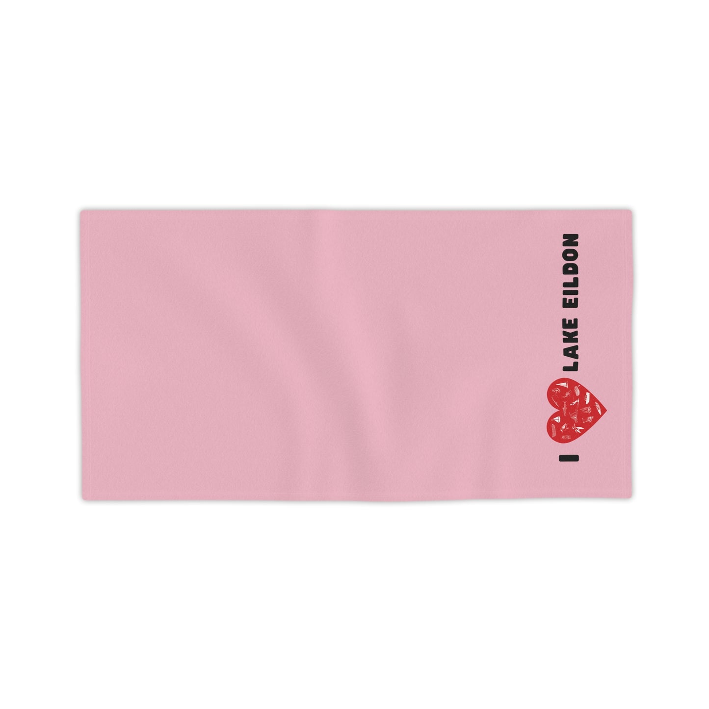 Lake Eildon Love, Beach Towel in Pink