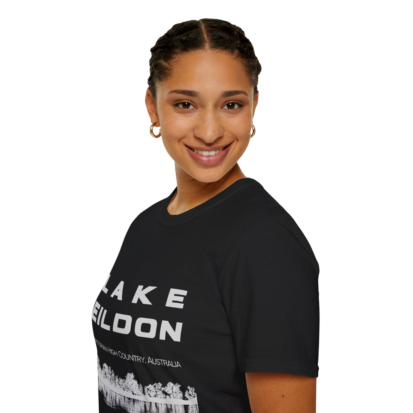 Lake Eildon Reflection T-Shirt in Black