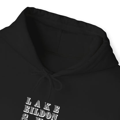 Lake Eildon Waterskiier Hoodie in Black