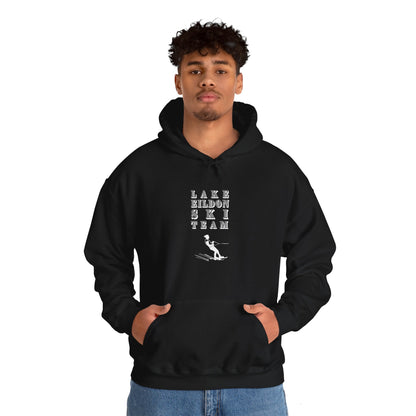 Lake Eildon Waterskiier Hoodie in Black