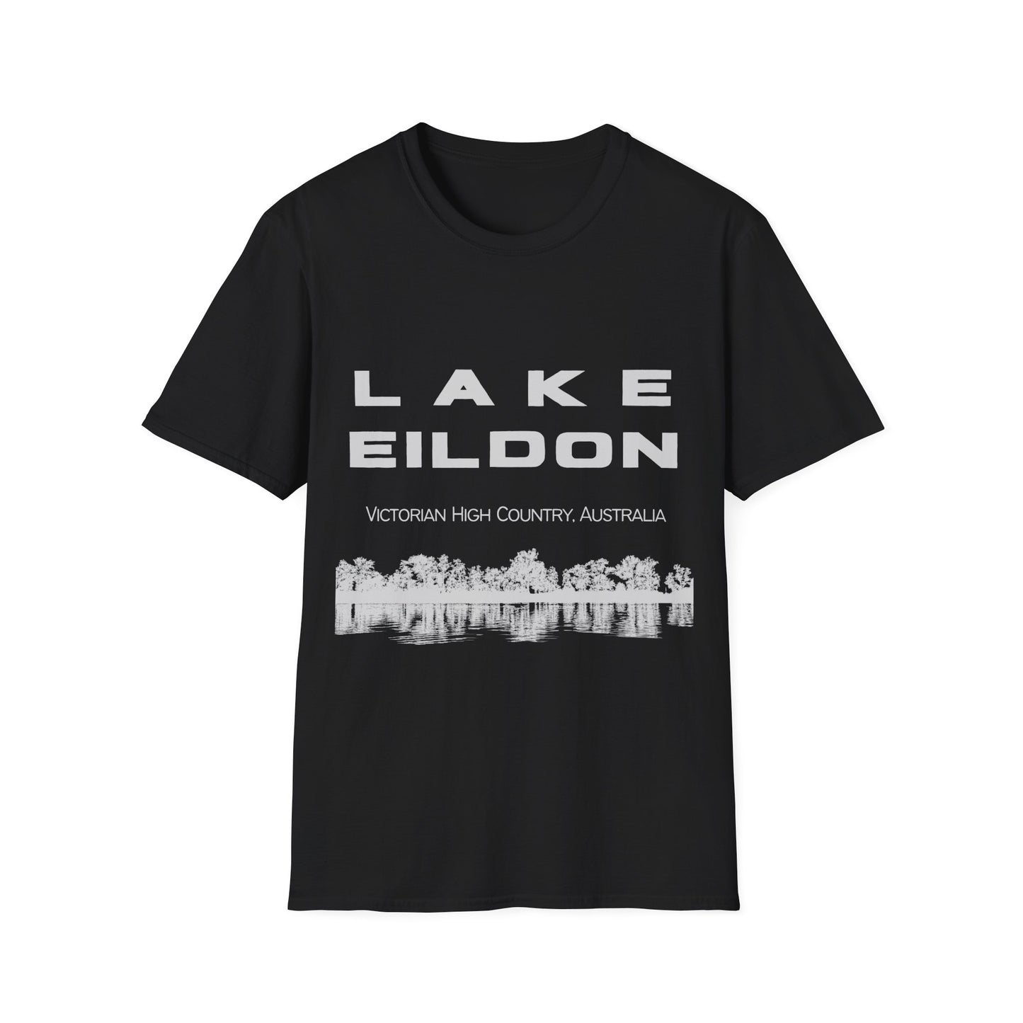 Lake Eildon Reflection T-Shirt in Black