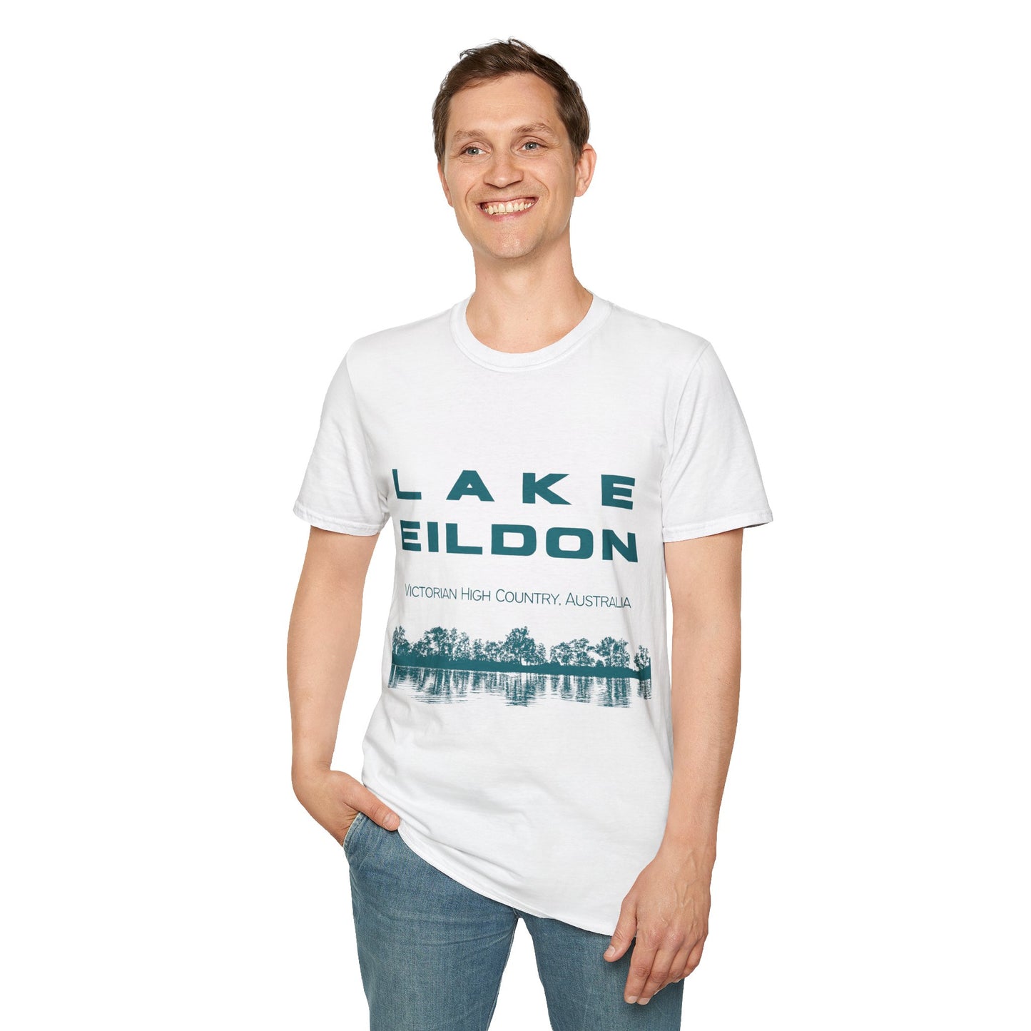 Lake Eildon Reflection T-Shirt in White