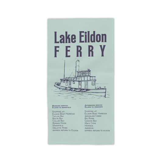 Lake Eildon Ferry Beach Towel in Teal