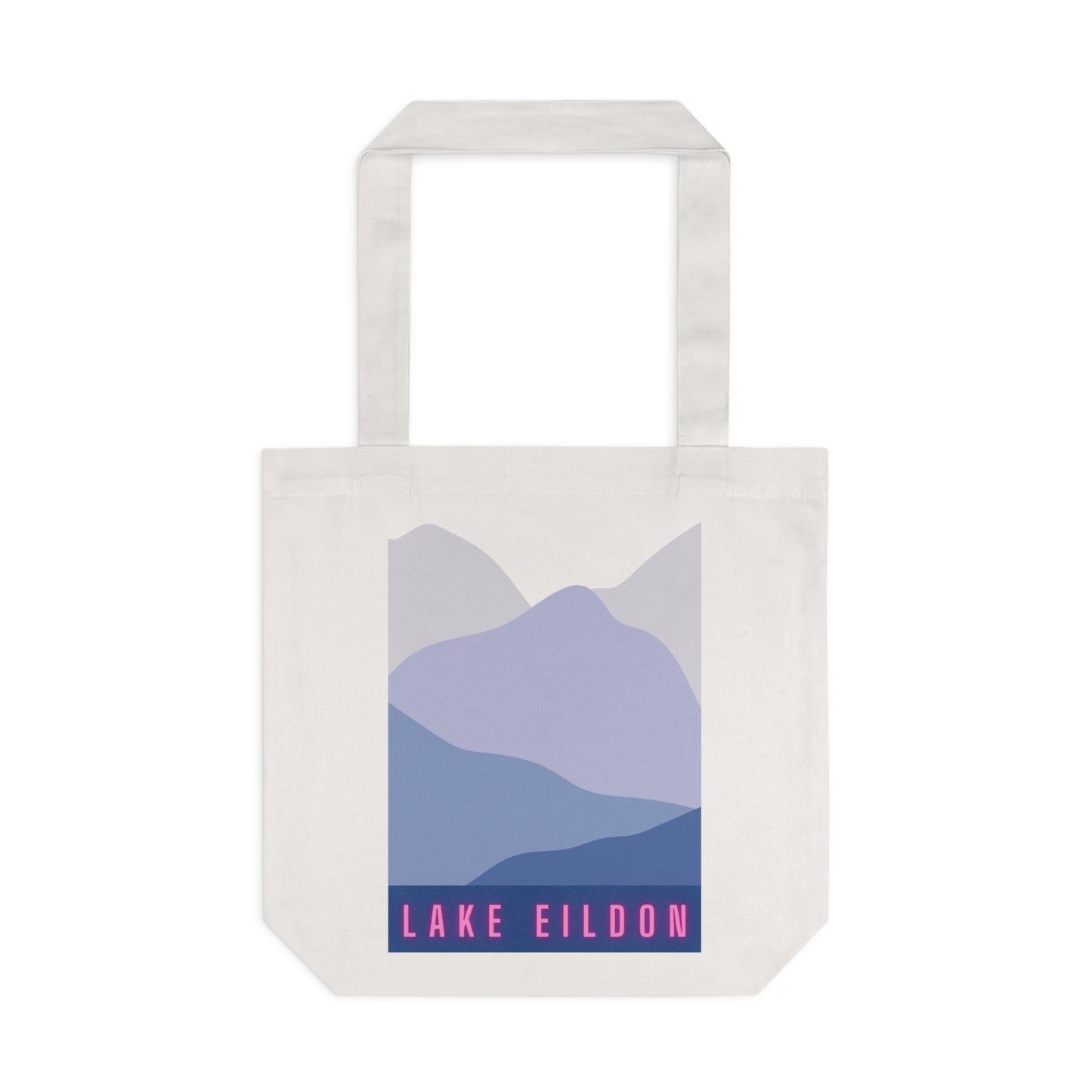 Lake Eildon Mountains Cotton Tote Bag, Beige